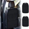 AFAIK Protezioni per Sedile Posteriore Auto Protezione Sedile Auto 2 Pezzi con Tasche Kick Mats per Mantieni la Auto Pulita e Ordinata