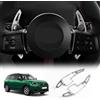 KUNGKIC Alluminio Volante Paddle Shift DSG Estensioni Per 2024 2025 MINI F65 F66 JCW,MINI U25 Countryman JCW,Accessori Decorazione Interno 2 PCS (argentato)