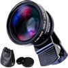 Witfoam Lente Macro per Smartphone, Set di Obiettivi Universali per Fotocamera Smartphone, 0.45x Grandangolare 140° + 12.5x Obiettivo Macro, Compatibile con la Maggior Parte degli Smart phone
