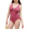 JOPHY & CO. Costume da Bagno Intero da Donna Taglia Forte Monokino con Scollo a V da Mare Push Up Imbottito Reggiseno Spiaggia Beachwear Swimwear cod.3200 (5XL, 8176 Nero)