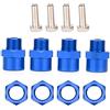 Tbest Adattatore Ruota Esagonale RC, Adattatore di conversione Ruota Esagonale da 12mm a 17mm per D4 HSP 94123 1/10 RC Car(Blu)