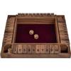 Engelhart - 300406 - Gioco Chiudi la Scatola per 4 giocatori - Scatola in legno con interno in feltro - 8 dadi in legno - Gioco tradizionale con dadi - 29x29x3,5 cm