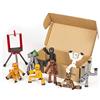 StikBot Zing Metal and Monsters Stikbots - Set composto da 8 action figure snodabili Stikbot e treppiede per cellulare, colori: bianco/nero/argento/oro/bronzo/marrone/mostri Giggles e Kyron