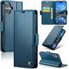 Rerzoiro Cover per iPhone 17 Custodia Portafoglio [Blocco RFID] Premium Pelle PU Wallet Case Flip Libro con Porta Carte Slot Supporto Flip Case per iPhone 17, Blu
