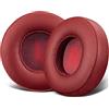 SOULWIT Cuscinetti Auricolari di Ricambio per JBL E35 E45 E45BT Duet BT Cuffie Wireless Bluetooth, Cuscinetti Auricolari con Pelle Proteica più Morbida, Schiuma di Isolamento Acustico(Rosso)