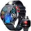 Doomixs Orologio Smartwatch Uomo Sano Orologi: 1.56 AMOLED Fitness Tracker con ECG+HRV Smart Watch Acido Urico SPO2 Pressione Sanguigna Sonno Pulsante SOS Torcia Integrata LED Compatibile Android e iOS