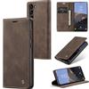Sojlecyu Cover per Samsung Galaxy S23 Plus 5G Custodia, a Libro Portafoglio in Premium Pelle PU Porta Carte Flip Case Supporto Protezione Case Cover per Samsung Galaxy S23 Plus 5G, Caffè
