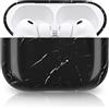 Newseego Cover Rigida per PC Compatibile con AirPods Pro 3 Generazione 2025, Disegno del Modello di Marmo per le Ragazze e le Donne Custodia Protettiva Antiurto per Apple AirPods Pro 3 Gen-Nero
