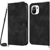 Netany Cover per Xiaomi Mi 11 Lite 4G / 5G / NE con Cordino, Flip Portafoglio Custodia in Pelle, [2 Porta Carte][Magnetica],Custodia Libro Cover con Laccio per Xiaomi Mi 11 Lite 4G / 5G / NE (Nero)