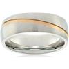 Beneto Anello Ladies Bicolor Wedding Ring Made of Steel SPD07 - Circuito: 50 mm sBE0486-50 Marca, Estándar, Metallo Non prezioso, Nessuna Pietra preziosa