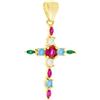 Brilio Silver Ornamento originale Gold-Plated Cross Pendant PT87YRBW sBS2574 Marca