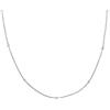 SINGULARU - Collana Dots. Catena in Argento Sterling 925 con Finitura Placcata Rodio e Sfere. Lunghezza Regolabile fino a 55 cm. Gioielli da Donna