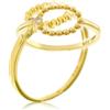 Brilio Silver Anello Modern Gold-Plated Ring with Clear Zircone RI009Y - Circuit: 50 mm sBS1213-50 Marca, Estándar, Metallo Non prezioso, Nessuna Pietra preziosa