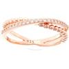 Beneto Anello Pink Gold Plated Double Ring Made of Silver AGG195 - Circuito: 56 mm sBE0433-56 Marca, Estándar, Metallo Non prezioso, Nessuna Pietra preziosa