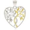 Brilio Silver Ornamento Beautiful Silver Bicolor Pendant with Zircons Heart PT81WY sBS2267 Marca, Estándar, Metallo Non prezioso, Nessuna Pietra preziosa