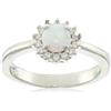 Brilio Silver Anello Beautiful Silver Ring with Opal And Zircons RI056W - Circuit: 50 mm sBS2342-50 Marca, Estándar, Metallo Non prezioso, Nessuna Pietra preziosa