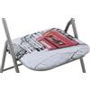 Set Di 2 Sedie Pieghevoli Design Londra - Modello LUCIE - Struttura Metallo E Seduta Imbottita In PVC