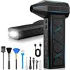 XJUGEZ Elettrico Rimuovi Polvere Aria Compressa Senza Fili,Max 180000 Giri/Min Soffiatore Aria Compressa Elettrico con Illuminazione Ausiliaria,4 Velocità,per Laptop,Keyboard, Esterno