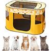 EUBSWA Recinto per cuccioli, 80x60x55cm Recinto per animali domestici per cani, gatti, conigli e piccoli animali per interni ed esterni