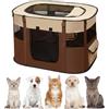 EUBSWA Recinto per cuccioli, 80x60x55cm Recinto per animali domestici per cani, gatti, conigli e piccoli animali per interni ed esterni