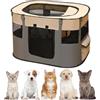 EUBSWA Recinto per cuccioli, 90x70x58cm Recinto per animali domestici per cani, gatti, conigli e roditori per interni ed esterni