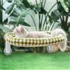 GUUSII HOME Amaca Gatto Finestra Pieghevole Amaca per Gatti Grande Sospeso con Ventosa Cuccia Letto Gattini Interno Fino a 18kg Tappetino Reversibile Facile da Montare 54 * 30cm (Verde, M)