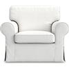 MASTERS OF COVERS Fodera Poltrona Ektorp, Cotone Bianco
