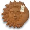 Toocook Sole in ceramica artigianale da parete per arredo e decorazione casa Idea Regalo Realizzato in Terracotta Artigianalmente, Made in Italy (Sole e Luna 24 cm)