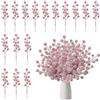 Shining She Decorazione di bacche rosse per Natale, 16 pezzi di bacche rosse artificiali per decorazioni natalizie, ramo di bacche artificiale Holly per decorazioni natalizie rosse, matrimonio