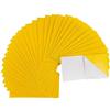 Jtnohx fogli di feltro autoadesivo, 33 pezzi 10 x 20cm tessuto in feltro adesivo, colori assortiti pannolenci rigido per artigianato fai da te, cucito, decorazione della scuola(Giallo)