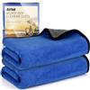 Airlab XXL Panni Microfibra Asciugatura Auto Moto Professionale 90x60 CM | 500GSM Asciugamani Senza Aloni Assorbenti Rapido Lavaggio Catturapolvere Lucidatura, Panni Stracci Pulizia Cucina Vetri Bagno