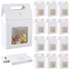 5-100PCS Sacchetti regalo in plastica trasparente con manico Borsa