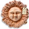 Toocook Sole in ceramica artigianale da parete per arredo e decorazione casa Idea Regalo Realizzato in Terracotta Artigianalmente, Made in Italy (Sole Ricci 24 cm)