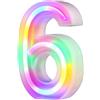 Nordstylee Luci a LED illuminate, lettere al neon per parete, per festa di compleanno, Natale, decorazione di nozze, numeri colorate (6)
