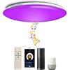 chysongoods Φ40cm 45W WIFI Musica Lampada da Soffitto LED Compatibile con Alexa Google Home Compatibile con Altoparlante Bluetooth RGB Cambia Colore Dimmerabile per Cucina Camera da Letto Bagno