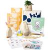 Pott'd Kit di Argilla senza cottura per Principianti. Kit fai da te creativo adulti comprendente argilla senza cottura, attrezzi, colori, pennelli, smalto e istruzioni passo-passo