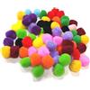 Perlin Palline di peluche, colori misti, 10 mm, 250 pezzi, in cotone, per fai da te, artigianato, cucito, decorazione