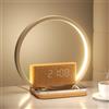 blonbar Lampada da comodino con Wake Up Light sveglia luminosa, 10 W Wireless Charger, Touch dimmerabile con 3 livelli di luminosità. (Art déco)