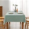 BALCONY & FALCON Tovaglia in verde 140 x 180 cm, antimacchia, con jacquard | Rettangolare, idrorepellente, non stiratura, lavabile, rist., cucina, festa, decorativo, Natale, Capodanno, caffè, giardino