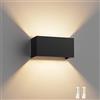 Klighten 18W Lampada da Parete Interno/Esterno Lampadina G9 con Sorgente Luminosa Sostituibile 3000K Bianco Caldo Angolo del Fascio Regolabile Applique Esterno, Nero