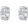 Joomia Quadrifoglio Fortunato Orecchini Donna Argento 925 - Orecchini Moissanite Donna - Certificato Incluso Colore D, Purezza VVS1, oro Bianco 18K, Adatto per Matrimoni e per l'Uso Quotidiano