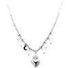 FREDDY Collana da Donna Cuore Sacro Silver in Acciaio Inossidabile 316L Ipoallergenico - Collezione Harmony - Design Elegante - Lunghezza 45 cm