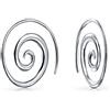 Bling Jewelry Orecchini A Cerchio A Spirale Tribale Geometrici Boho Lucidati Con Filo Per Donne Adolescenti In Argento Sterling .925