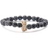 aninu Bracciale Pinguino 2.0 con App Monitoraggio - Adozione Simbolica Pinguino Antartide, Pietra Naturale Elastico Bracciale Amicizia Coppia Distanza Portafortuna Regalo Donna Uomo Bambini