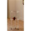Petrozzi Carrello Circle 1 in Plexiglass in 18 Colori - Colore : Trasparente