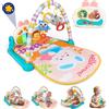 Nicknack Palestrina Neonato con Pianoforte Musicale, Palestra Attività per Tummy Time e Giochi Sensoriali, Tappeto Gioco Neonato per Bambini 0-6 Mesi / 6-12 Mesi, Regalo Neonato Maschio, Femmina