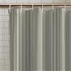 Catherine Lansfield Timeless Stripe - Tenda da doccia, 180 x 180 cm, colore: Verde