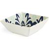 Excelsa Amalfi Set 6 Coppette in Ceramica, 13x13 cm, Motivo Limone Blu e Bianco