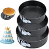 Bakiauli Tortiera 18 cm/20 cm/22 cm, Tortiera Apribile Forma Rotonda con Rivestimento Antiaderente, Acciaio al Carbonio, per Torte Quiche