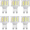 WULUN Lampadina Ulun G9 LED, lampadina a risparmio energetico 5W, 52 lampadine SMD 2835 LED, equivalente a lampadine alogene 50W, bianco freddo 6000K, 500 lumen, AC 220-240V, non dimmerabile, 6 set